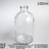 Pharmaceutical molded clear glass serum bottles for antibiotic vaccine lyophilization 30ml 100ml